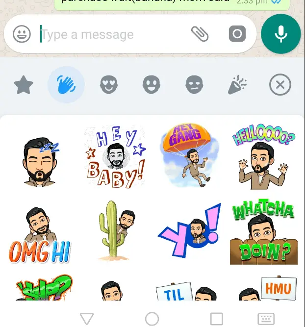 how to use bitmoji on whatsapp android 5 steps