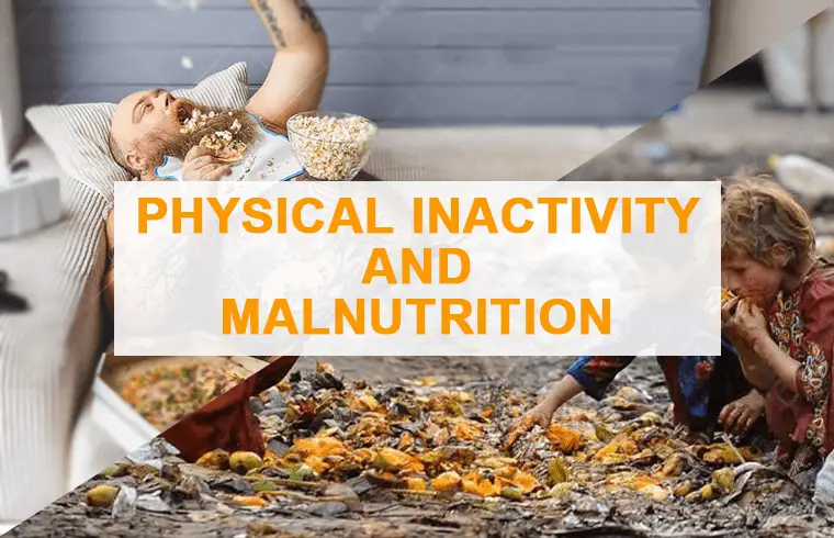 health issues globally : Physical inactivity and Malnutrition