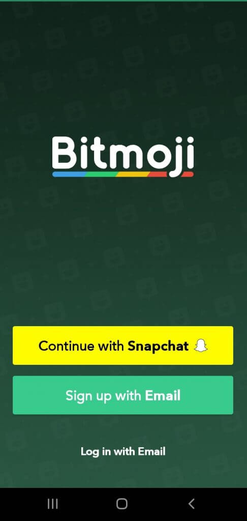 bitmoji login 