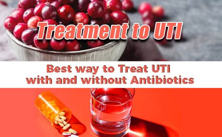 Treatment to UTI with and without antibiotics