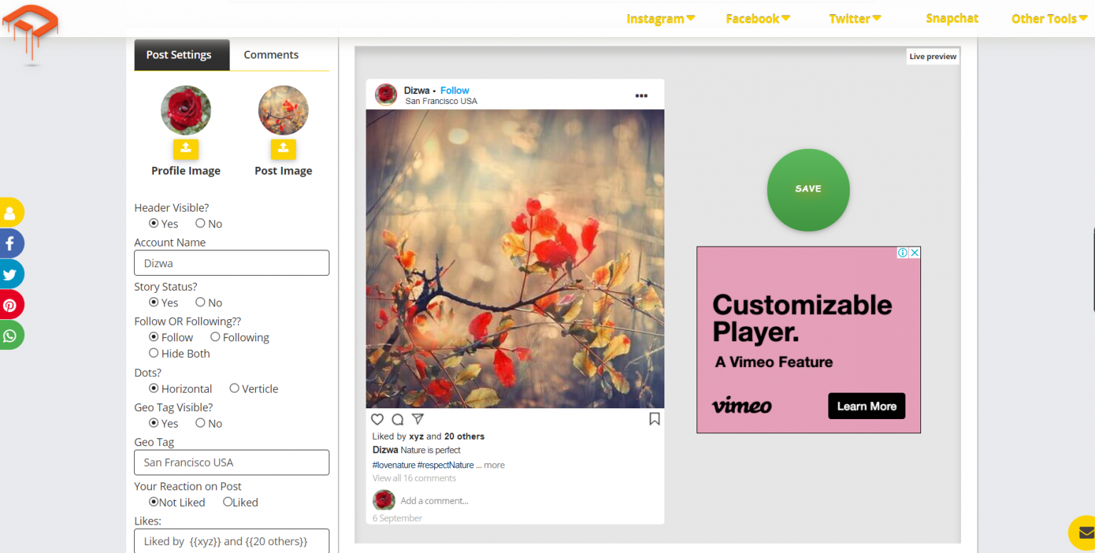 5 Best Instagram post simulators Dizwa